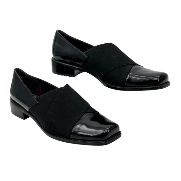 Stuart Weitzman The Band Loafer Elastic SZ 9 Women's Black Patent Career Office - Picture 5 of 11